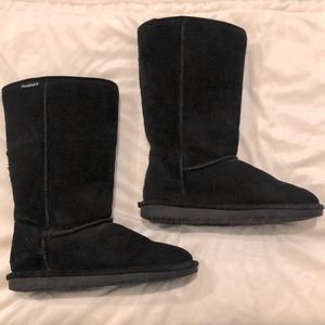 BEARPAW black tall fur boots